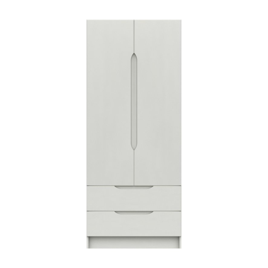 One Call Furniture Paignton - Two Door Wardrobe with Drawers (Soft Close)
