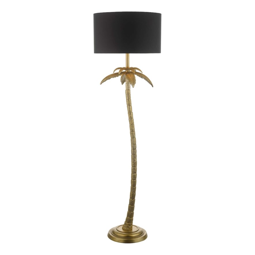 Dar Lighting Dar - Coco Floor Lamp With Shade (Antique Gold)