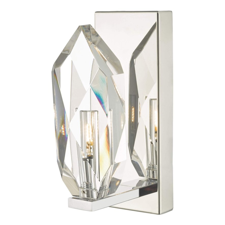 Dar Lighting Dar - Crystal Wall Light Polished Chrome Crystal