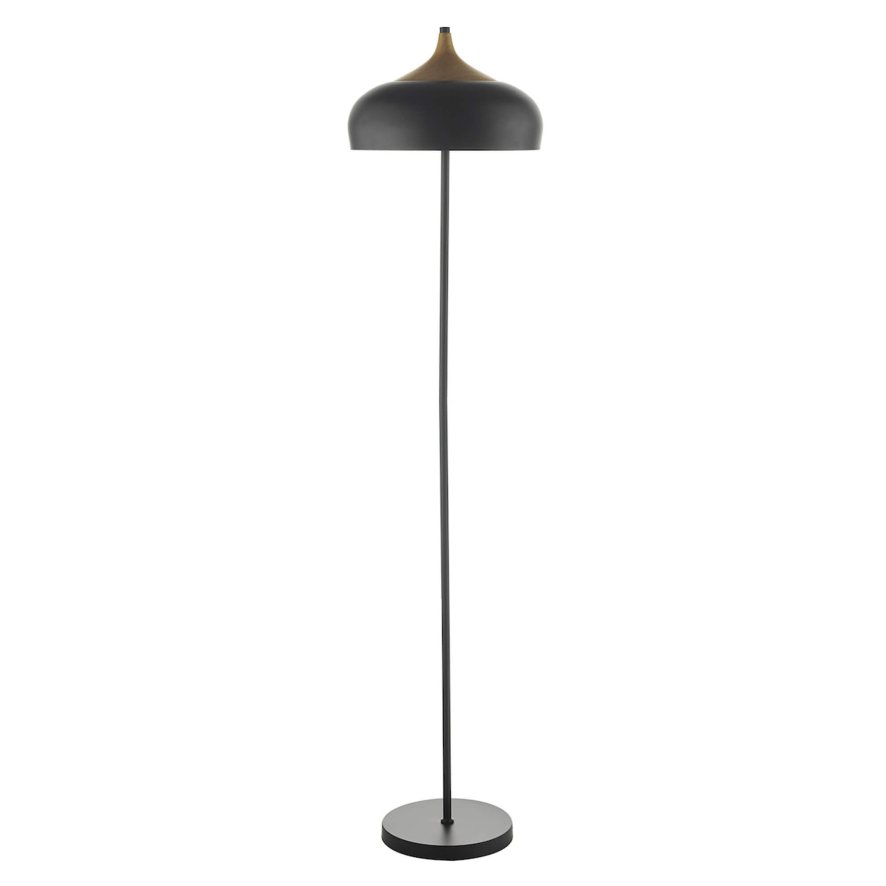 Dar Lighting Dar - Gaucho 2 Light Floor Lamp Black