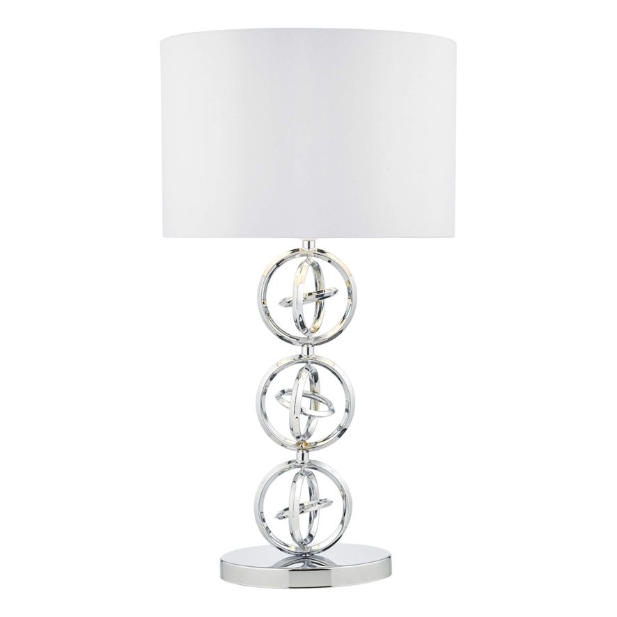 Dar Lighting Dar - Innsbruck Table Lamp Polished Chrome With Shade