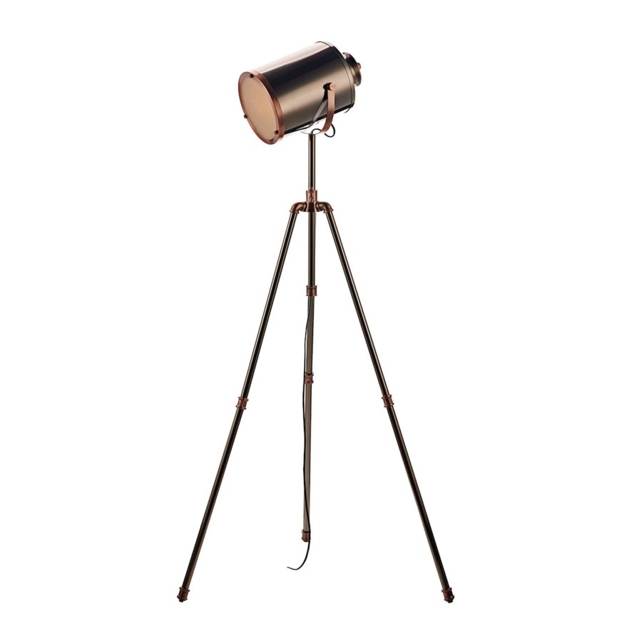 Dar Lighting Dar - Jake Task Floor Lamp Antique Silver And Copper