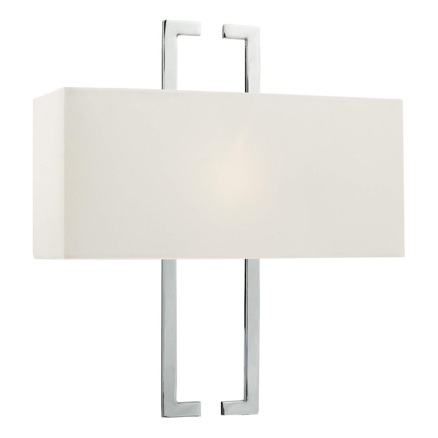 Dar Lighting Dar - Nile Wall Light Polished Chrome With Shade