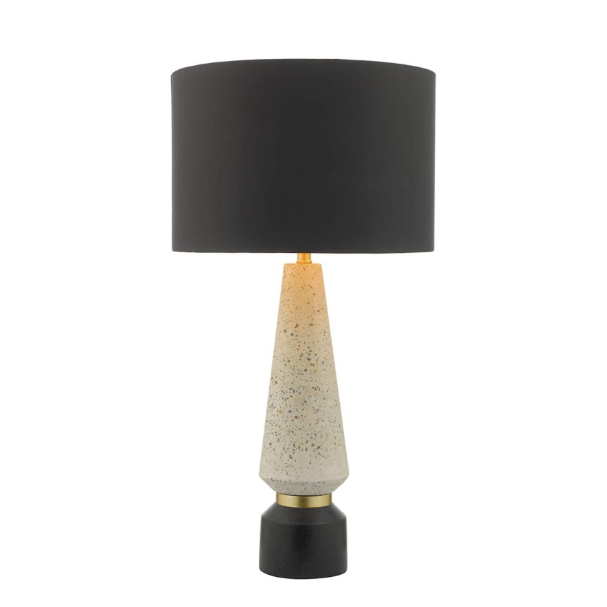 Dar Lighting Dar - Onora Table Lamp White Black With Shade