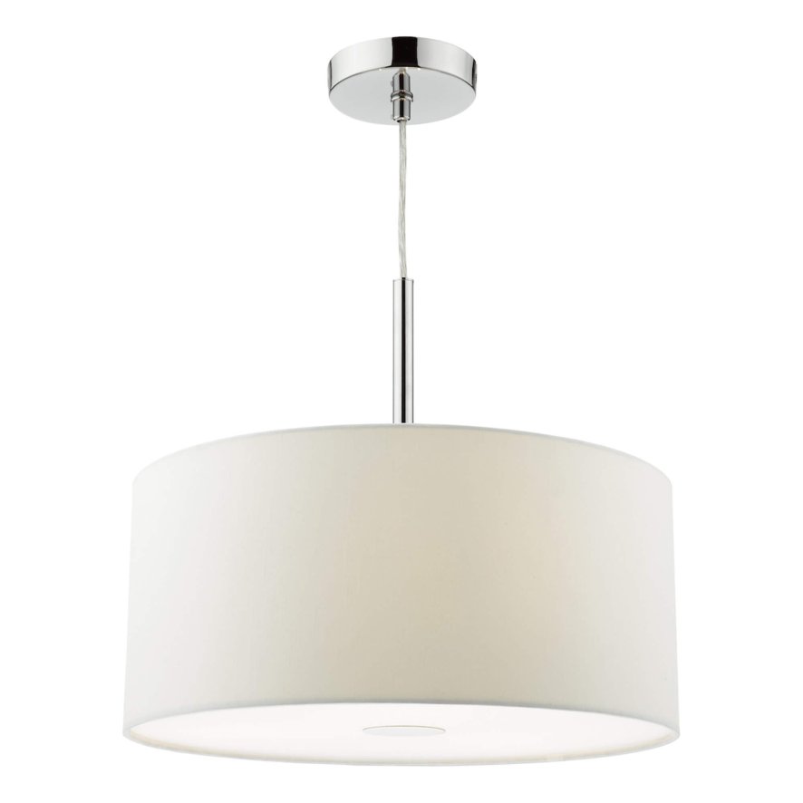 Dar Lighting Dar - Ronda 3lt Pendant With White Shade And Diffuser 40cm