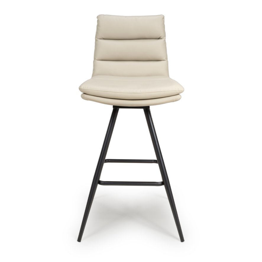 Furniture Link Nobo - Swivel Counter Chair (Taupe Faux Leather)