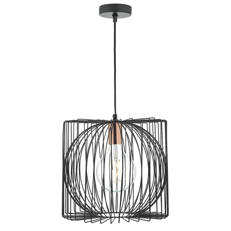 Dar Lighting Dar - Taplow Pendant Black & Copper