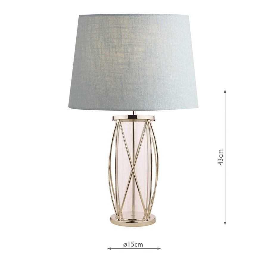 Laura Ashley Beckworth Large Nickel Lamp Base • Roomes Furniture