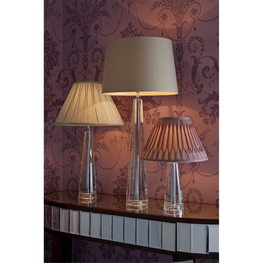Laura Ashley Blake Large Table Lamp Crystal Polished Chrome Base