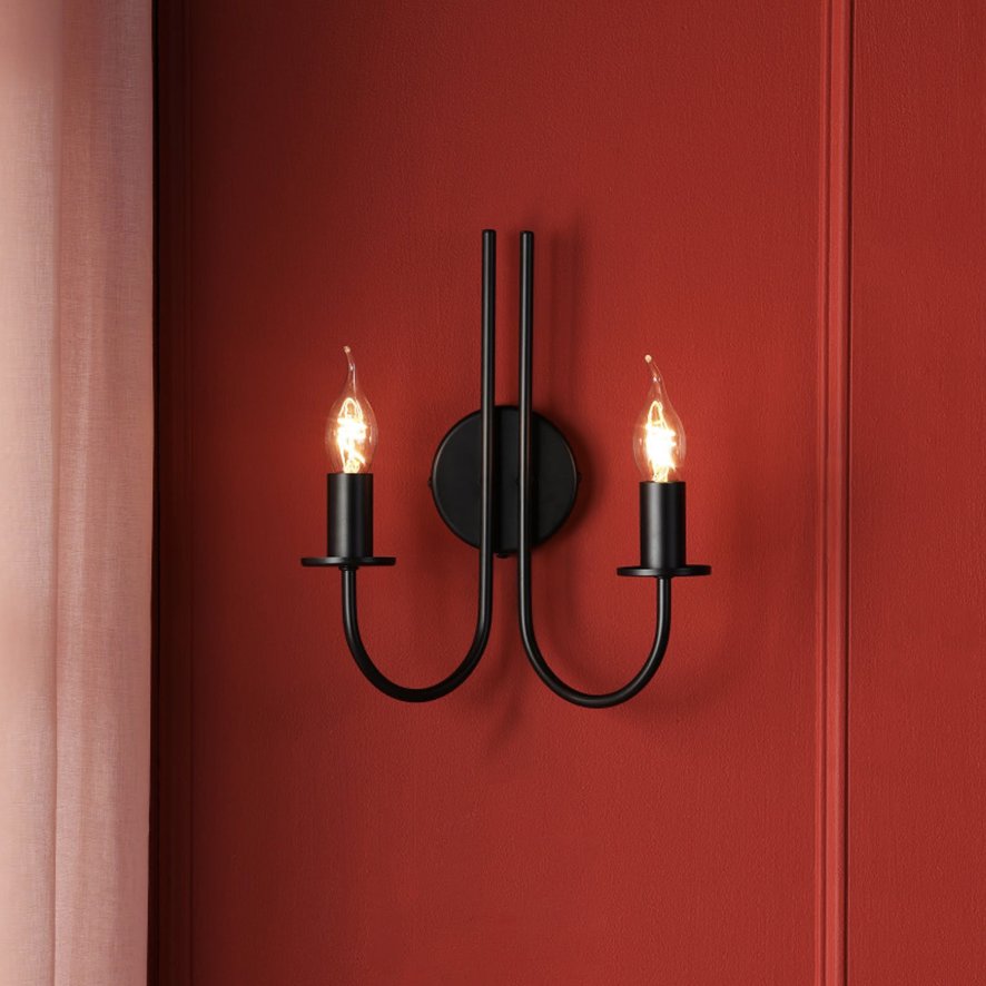 Dar Lighting Dar - Becca 2 Light Wall Light (Matt Black Bracket Only)
