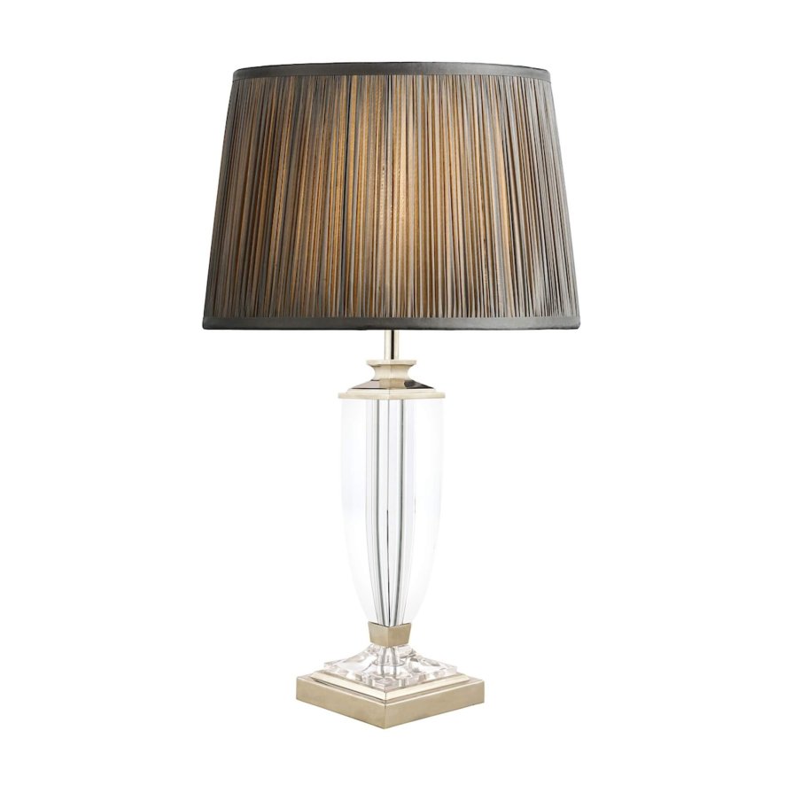 Laura Ashley Laura Ashley - Carson Medium table Lamp Polished Nickel Crystal Base Only