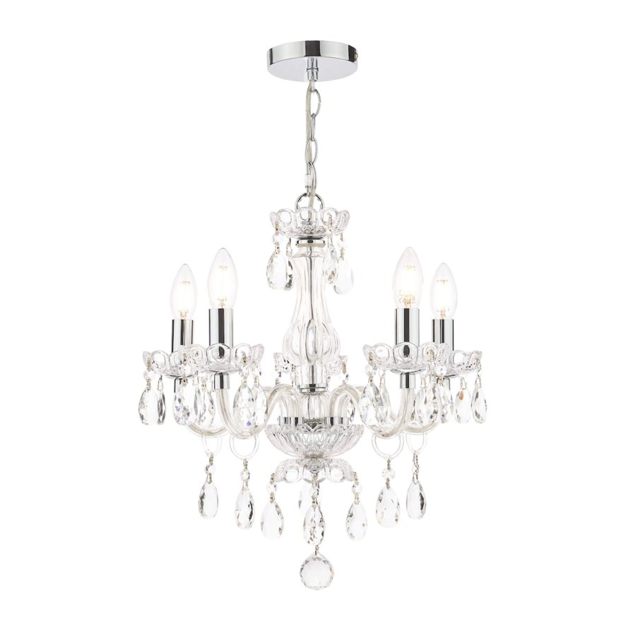 Laura Ashley Laura Ashley - Harriet 5 Light Crystal Polished Chrome Chandelier