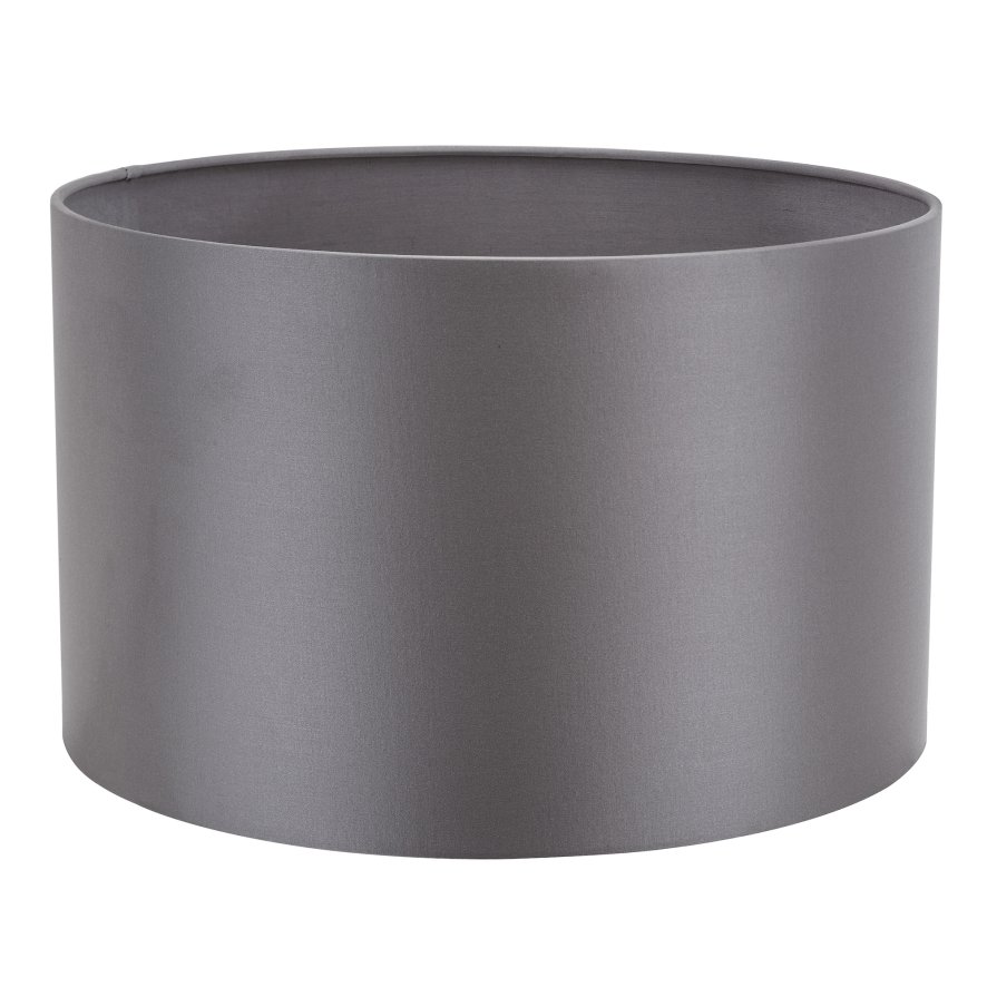 Dar Lighting Dar - Lyris Grey Cotton Drum Shade (40cm)