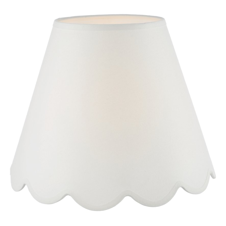 Dar Lighting Dar - Nerita Ivory Linen Tapered drum Shade 40cm