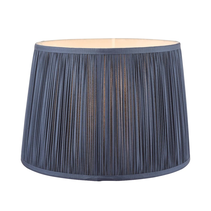 Laura Ashley Laura Ashley - Hemsley Pleated Silk Empire Drum Shade Midnight Blue 30cm/12 inch