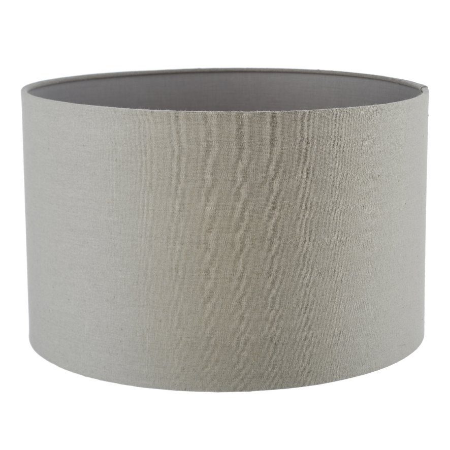 Dar Lighting Dar - Pyramid Grey Linen Drum Shade 40cm