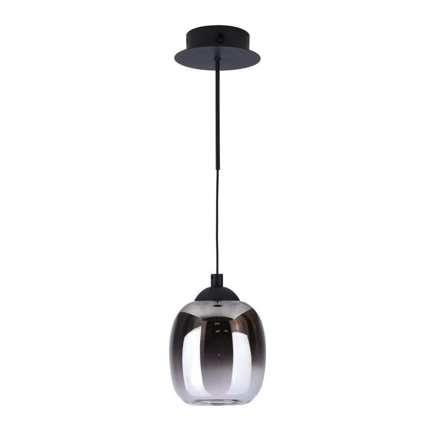 Dar Lighting Dar - Ramona Pendant/Wall Light Matt Black Ombre Glass LED