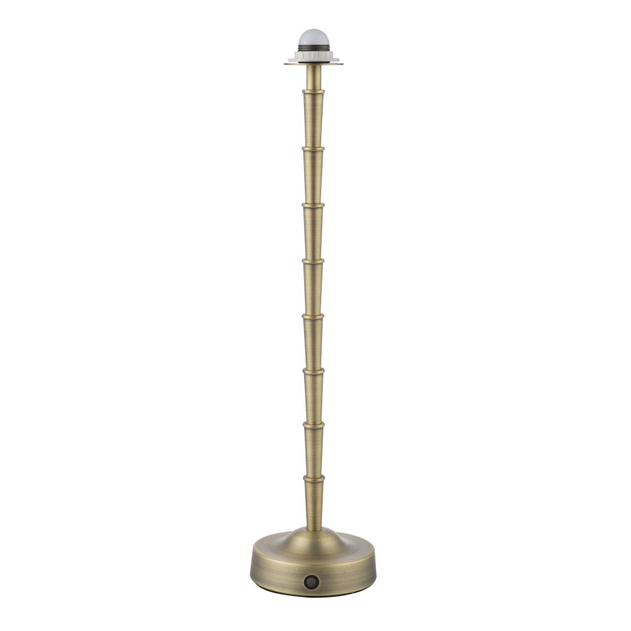 Dar Lighting Dar - Wyman Large Rechargeable Table Lamp Matt Antique Brass Base Only LED
