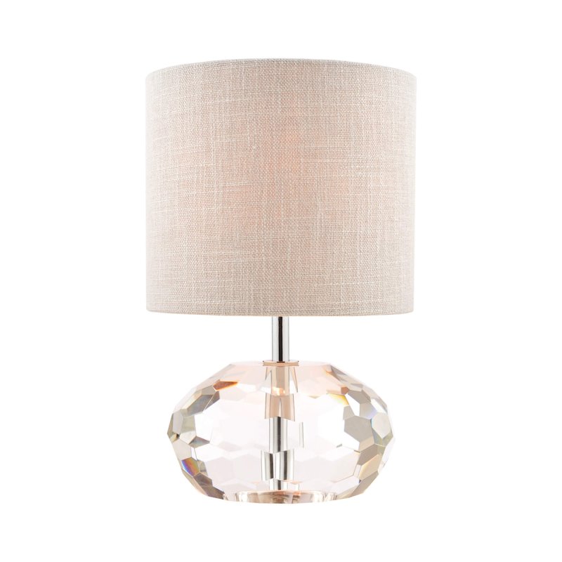 Laura Ashley Laura Ashley - Ivy Table Lamp Faceted Crystal Glass With Shade