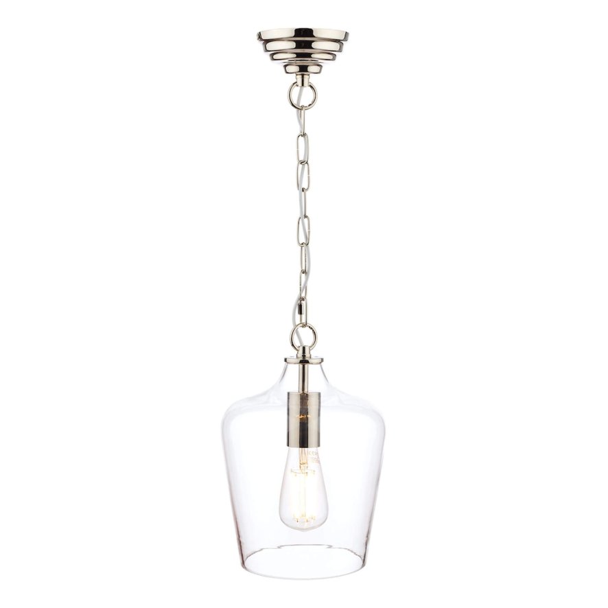 Laura Ashley Laura Ashley - Ockley Pendant Polished Chrome Glass