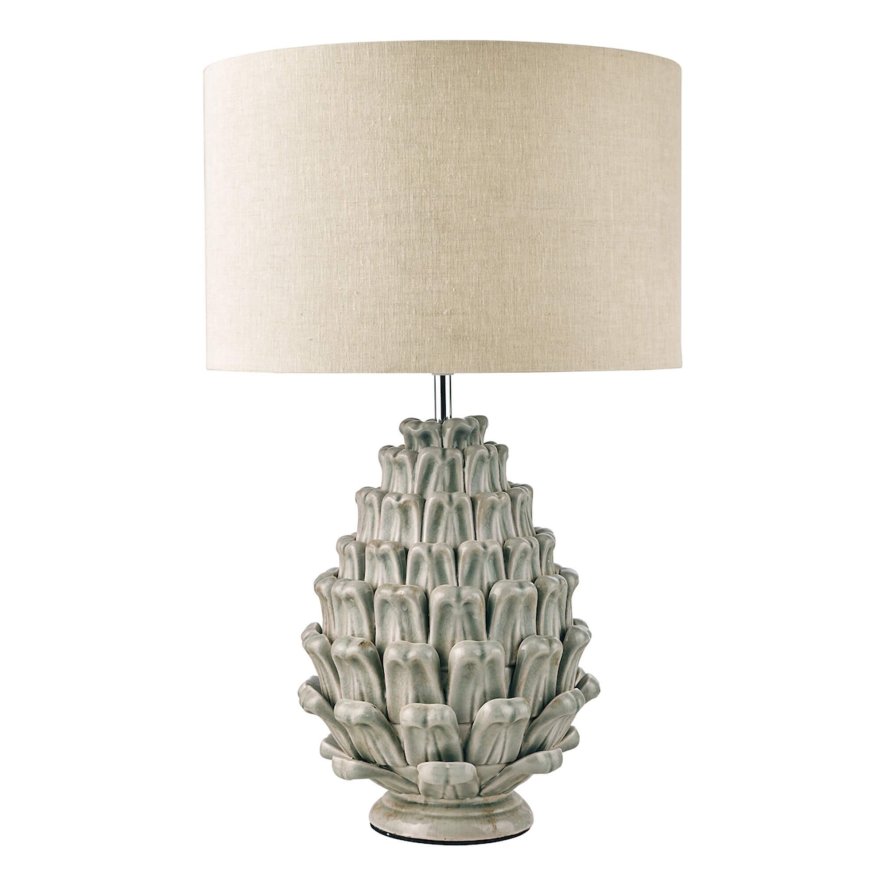 Laura Ashley Laura Ashley - Olwen Ceramic Table Lamp Grey With Shade