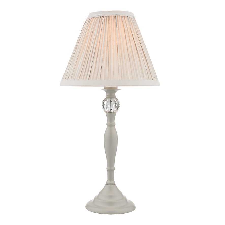 Laura Ashley Laura Ashley - Ellis Table Lamp Grey With Ivory Shade