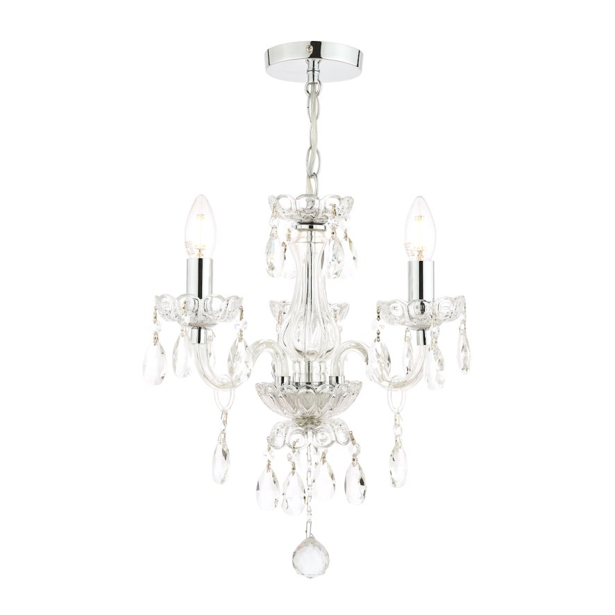 Laura Ashley Laura Ashley - Harriet 3 Light Crystal Chandelier
