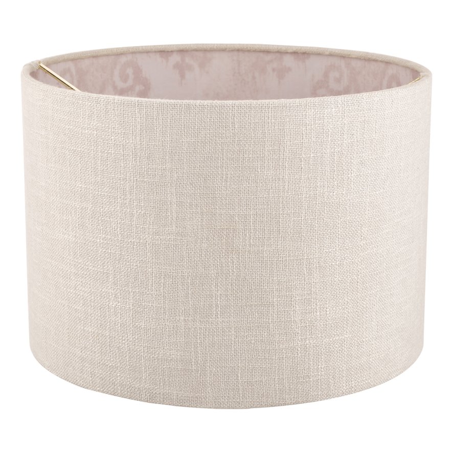 Laura Ashley Laura Ashley - Hazelton Drum Shade Silver/Pink (12 inch)