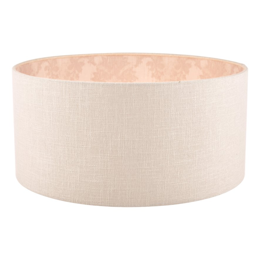 Laura Ashley Laura Ashley - Hazelton Drum Shade Silver/Pink (18 inch)