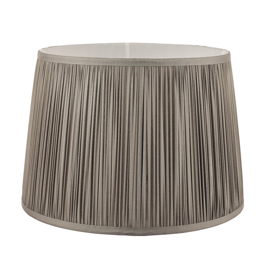 Laura Ashley Laura Ashley - Hemsley Pleated Silk Shade Grey (12 inch)