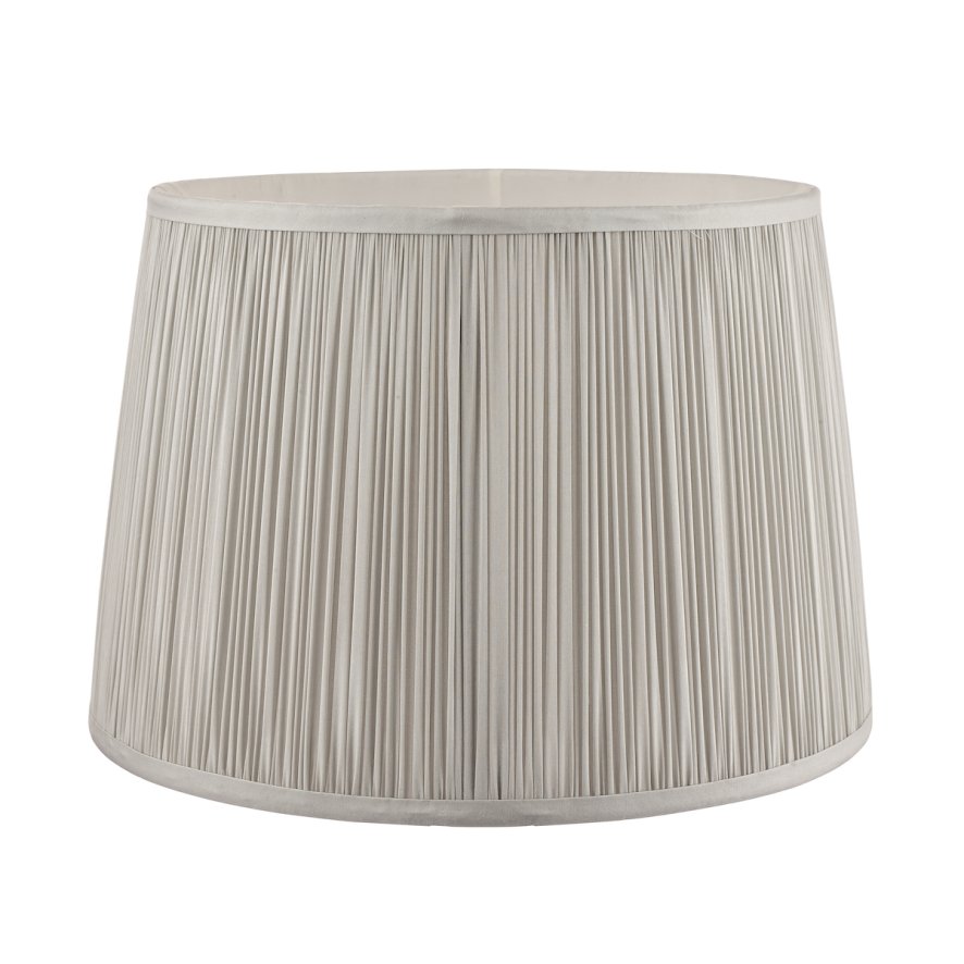 Laura Ashley Laura Ashley - Hemsley Pleated Silk Shade Silver (8 inch)