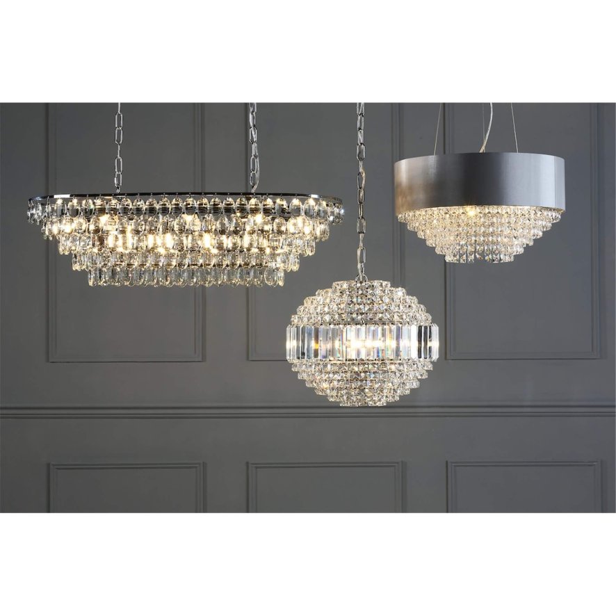 Laura Ashley - Vienna 5lt Chandelier Crystal Polished Chrome