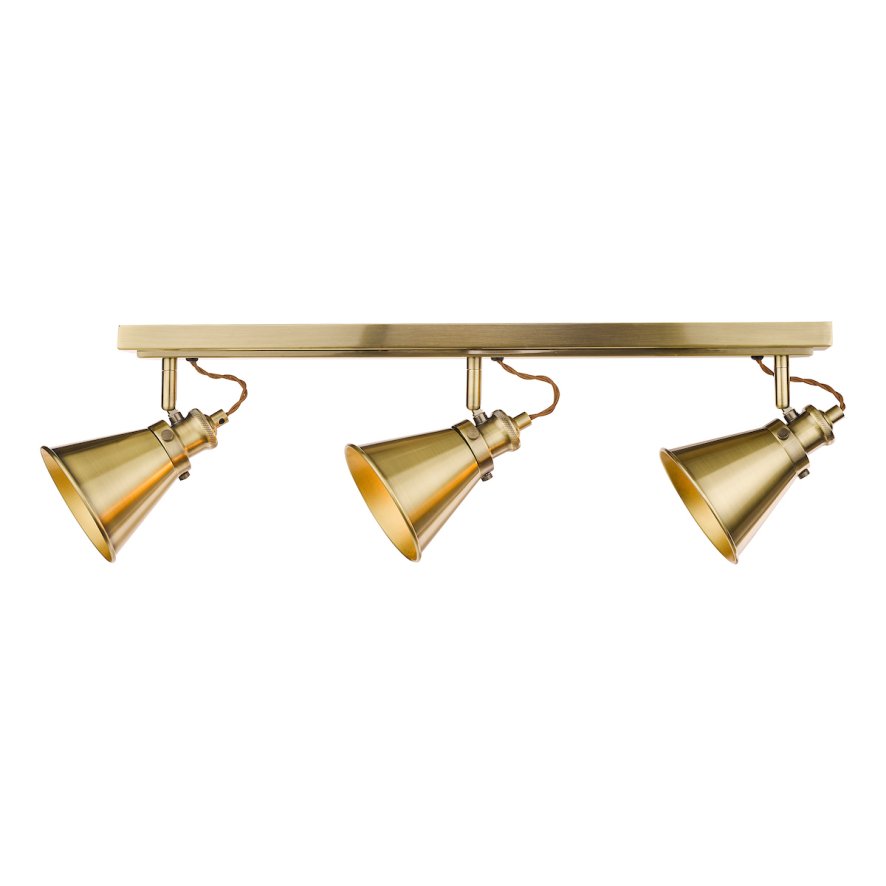 Laura Ashley Laura Ashley - Rufus 3 Light Bar Spotlight Antique Brass
