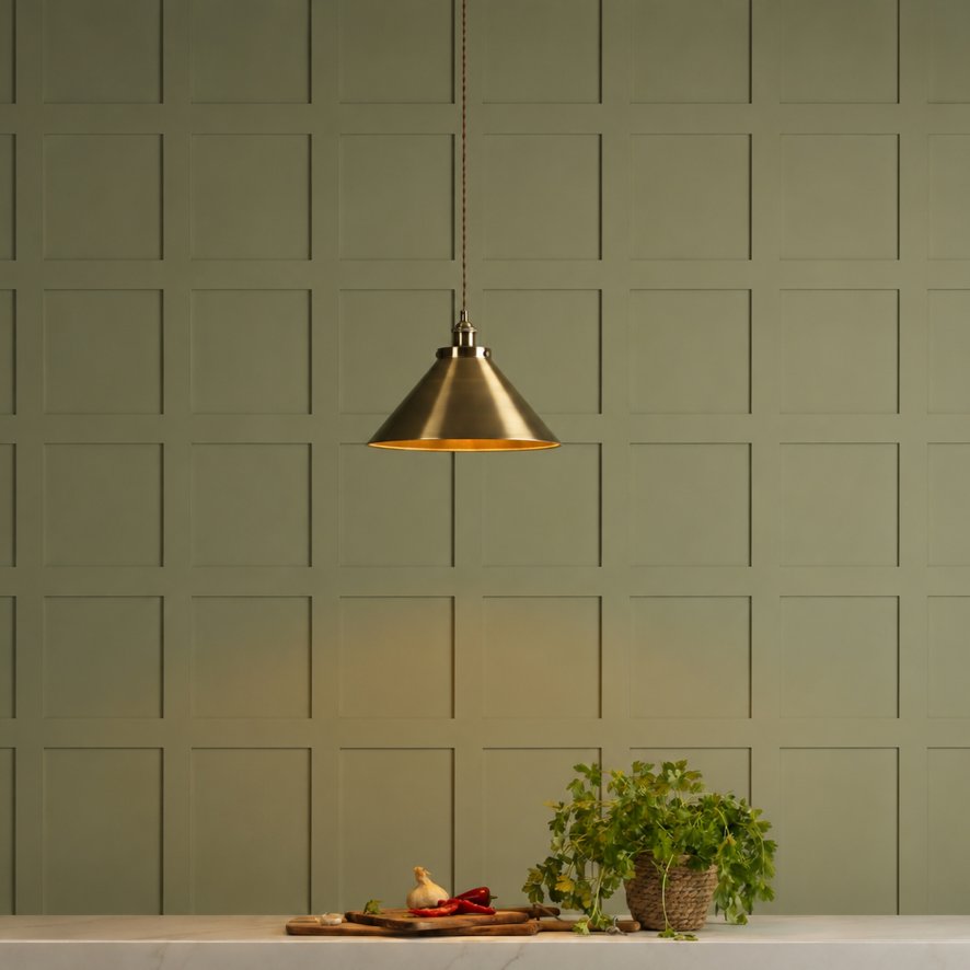 Laura Ashley Lighting Laura Ashley - Rufus Pendant Antique Brass
