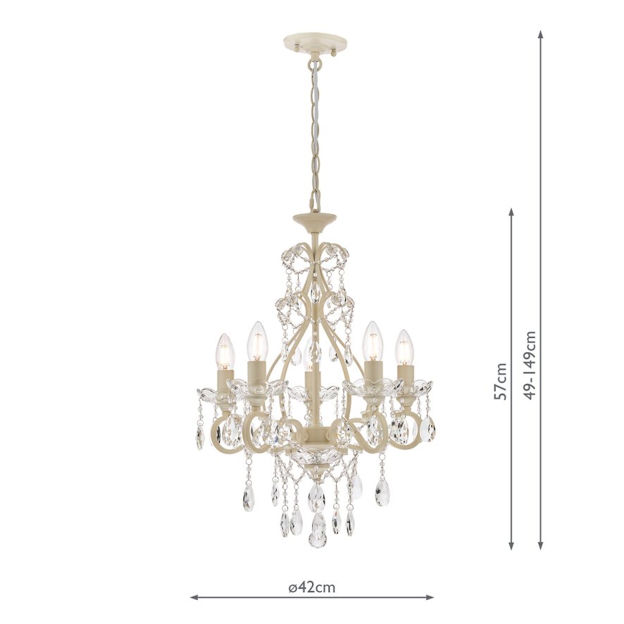 Laura Ashley Lighting Laura Ashley - Shamley 5 Light Chandelier