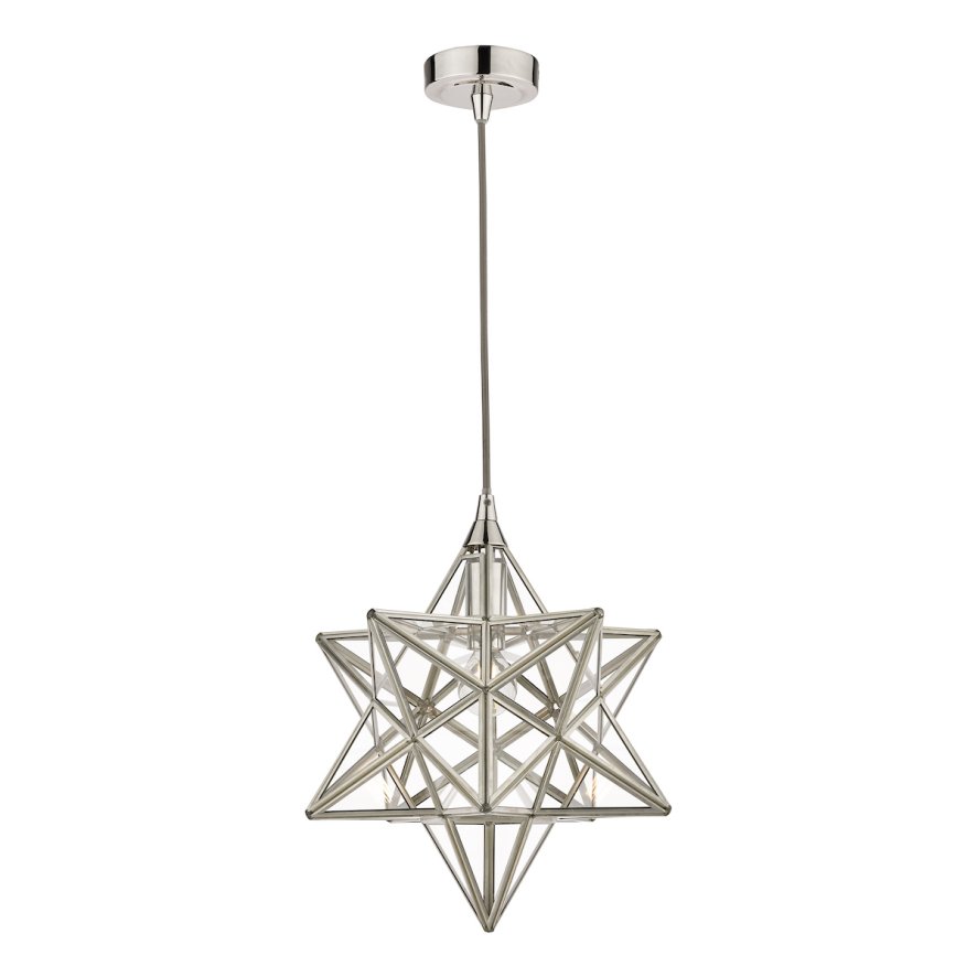 Laura Ashley Laura Ashley - Small Star Pendant Polished Silver Glass