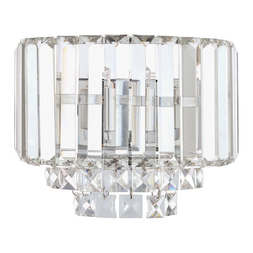 Laura Ashley Laura Ashley - Vienna Wall Light Polished Chrome Crystal