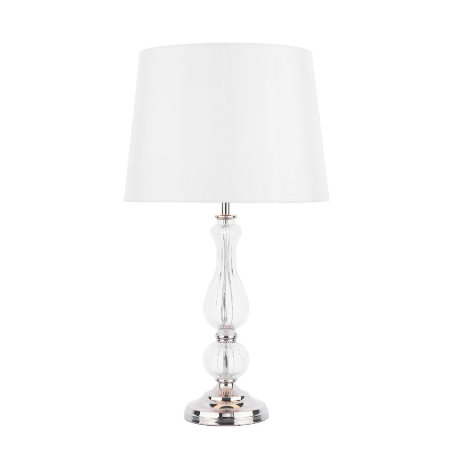 Laura Ashley Laura Ashley - Bradshaw Table Lamp Ribbed Glass With Shade