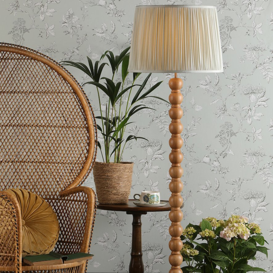 Laura Ashley - Maria Floor Lamp Wood Antique Brass (Base Only)