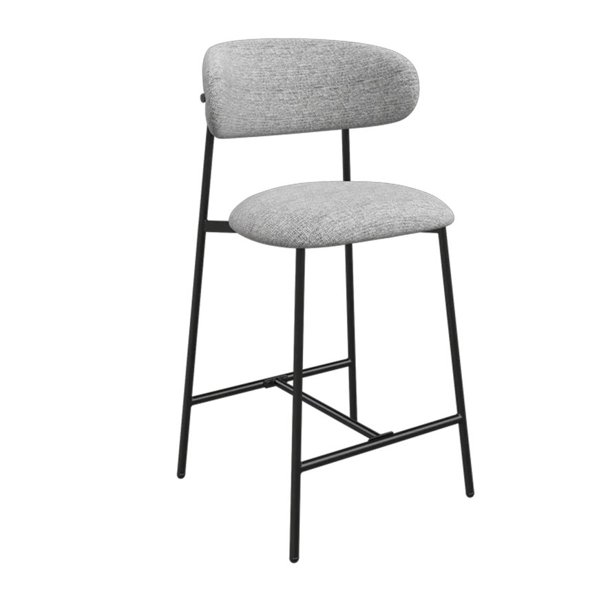 Torelli Furniture Ltd Milan - Counter Stool (Light Grey Fabric)