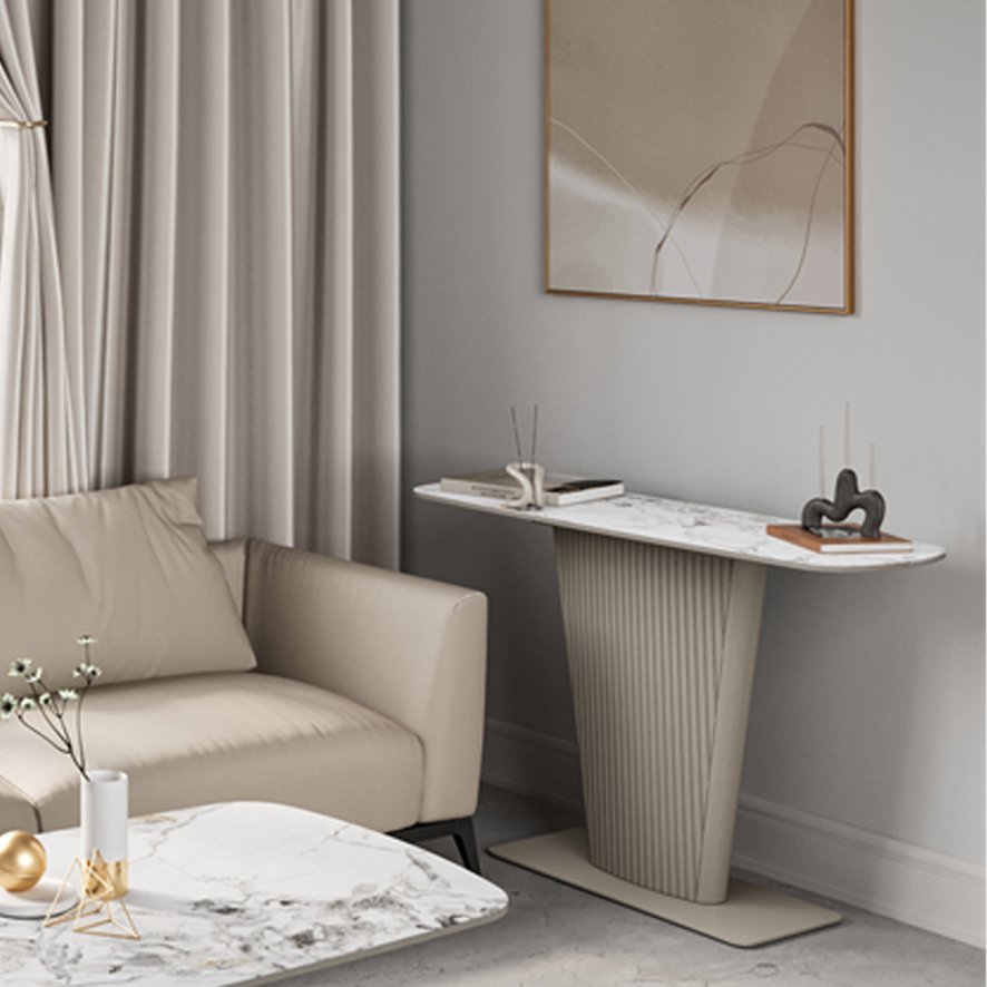 Florence - Console Table (White Ceramic)