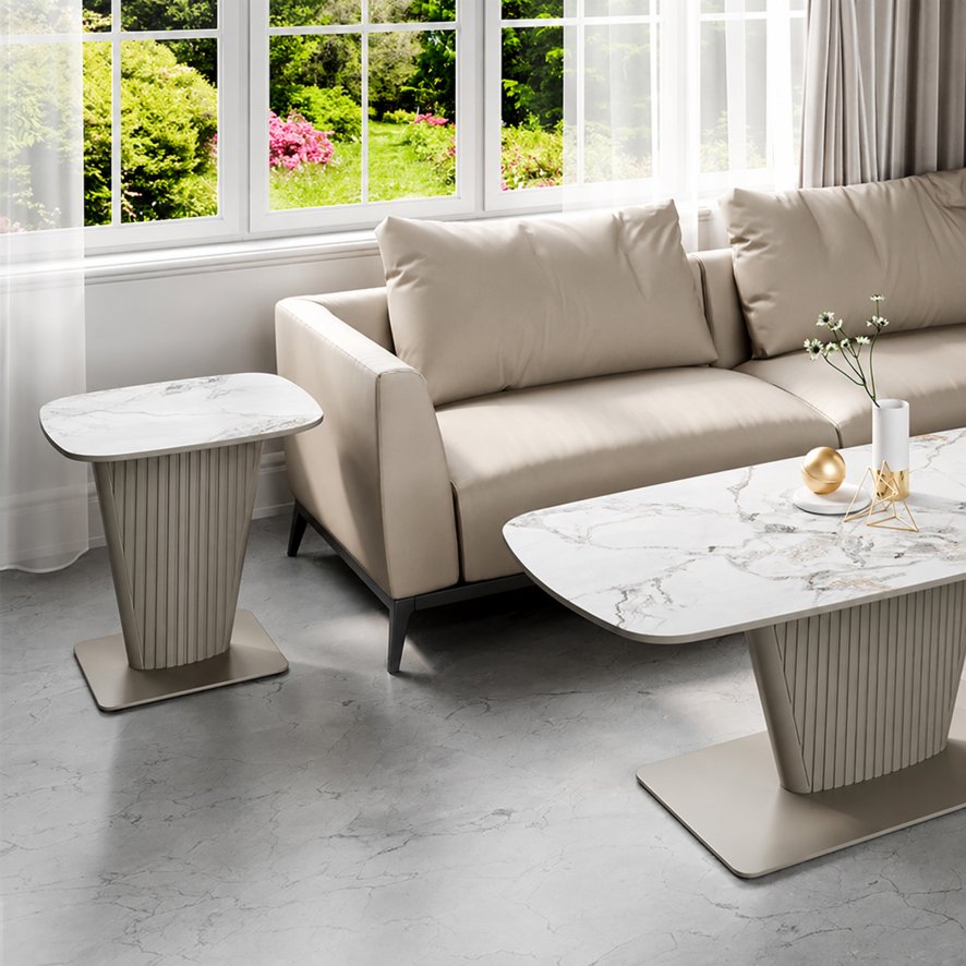 Torelli Furniture Ltd Florence - Side Table (White Ceramic)