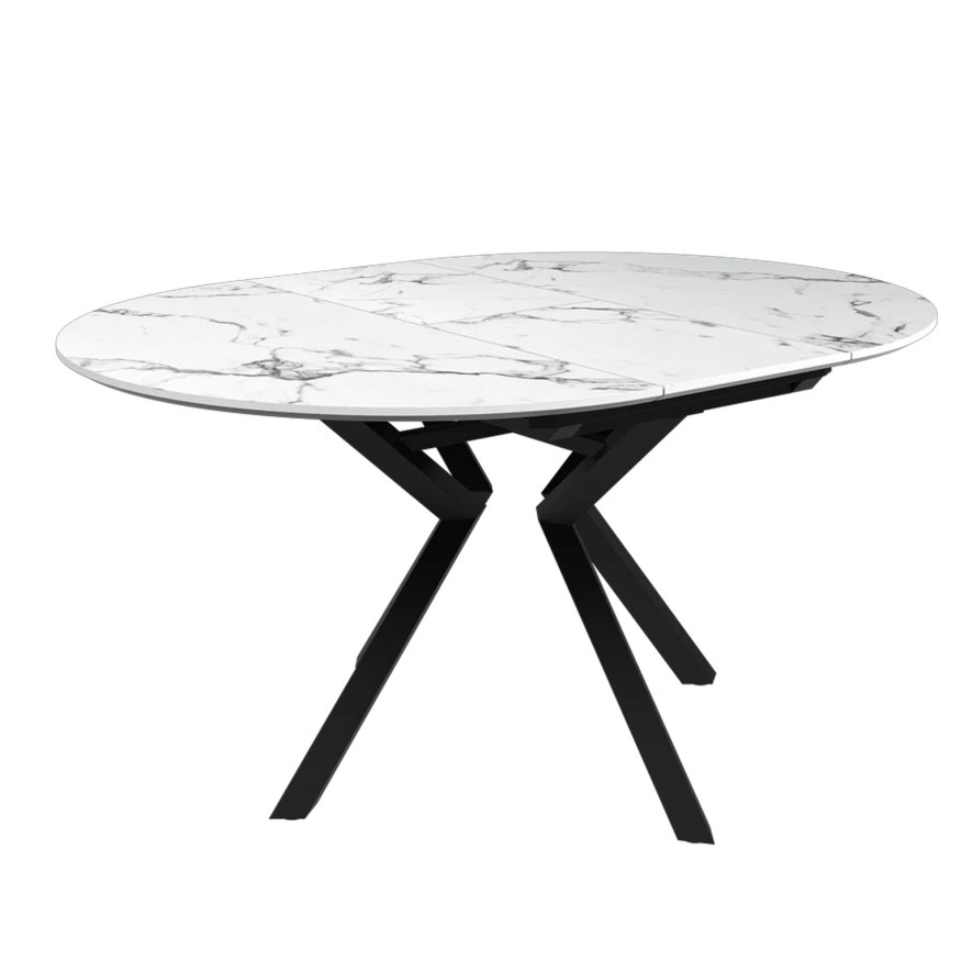 Torelli Furniture Ltd Sardinia - Small Extending Dining Table (Marble Look White)