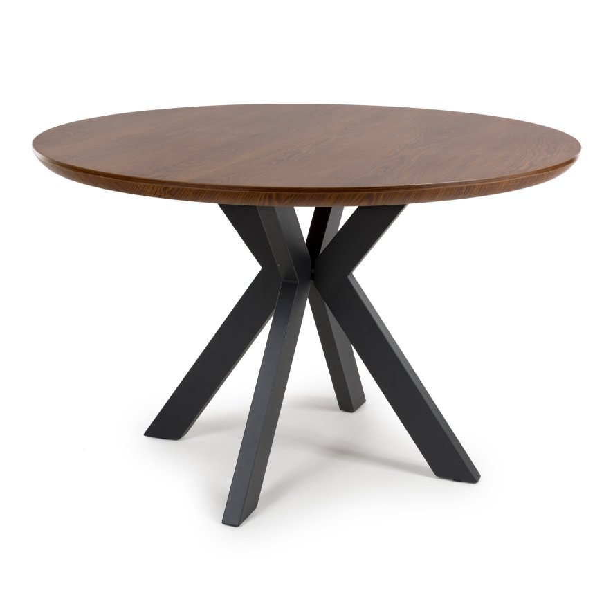 Furniture Link New Orleans - Smoked Oak Round Table (120cm)