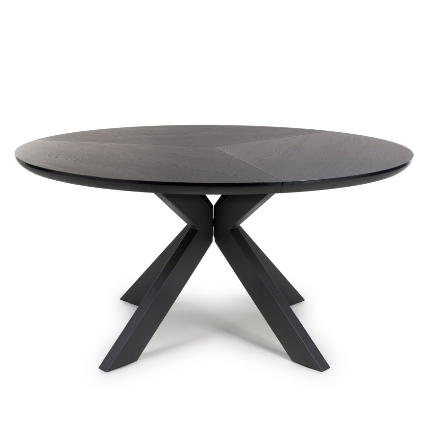 Furniture Link New Orleans - Round Table (Black Ash 150cm)