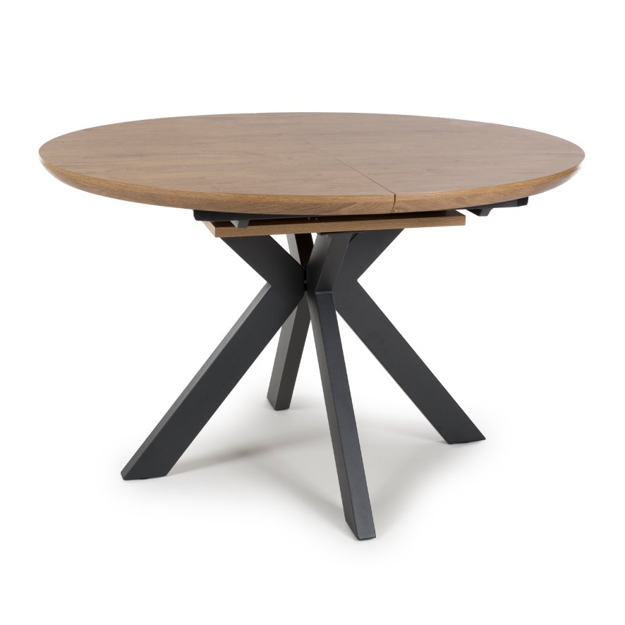 Furniture Link New Orleans - Extending Round Table (Rustic Oak)