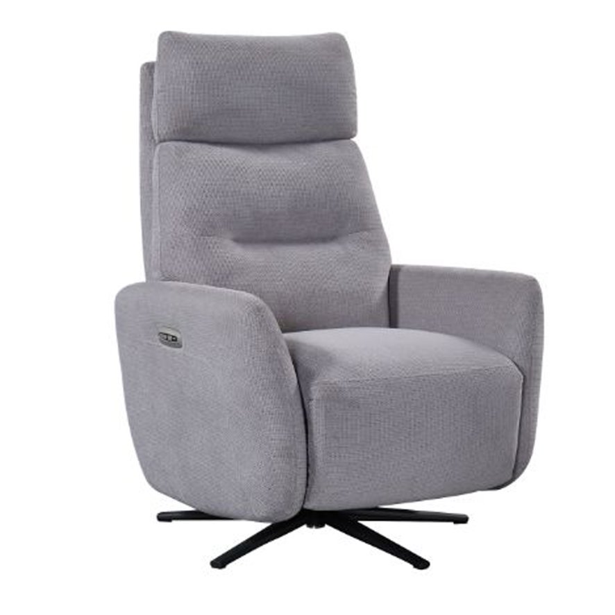 Furniture Link Nashville - Power Swivel Recliner Chair (Pewter)