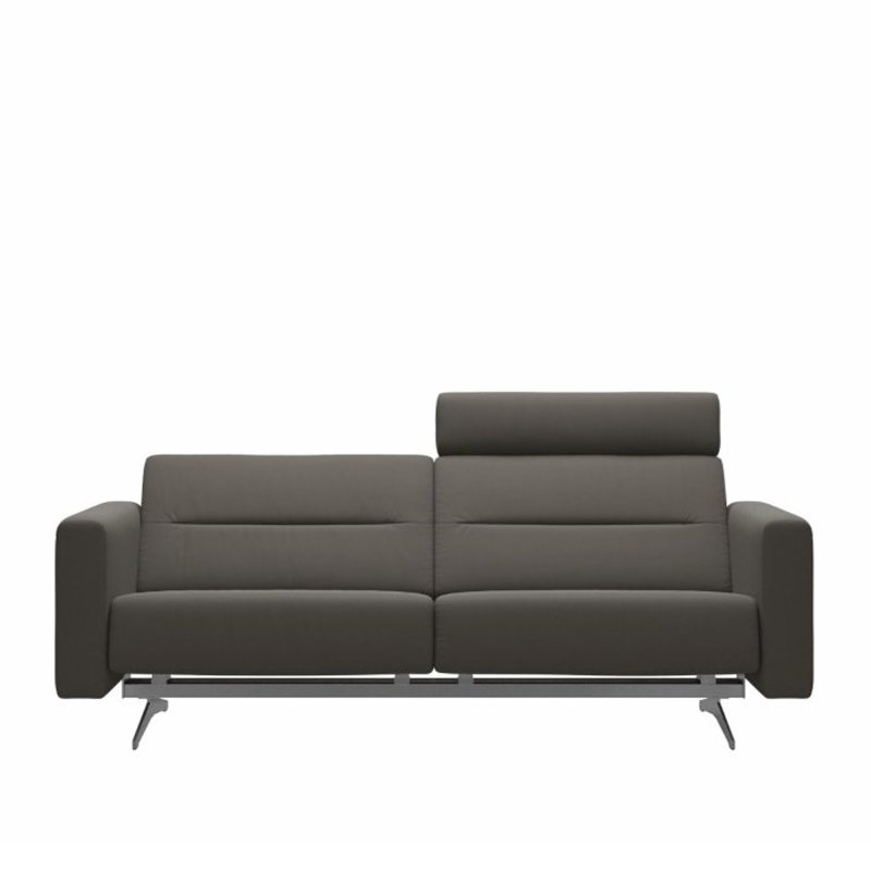Stressless Stressless Stella Quickship - 2.5 Seat Sofa (Paloma Metal Grey/Chrome)