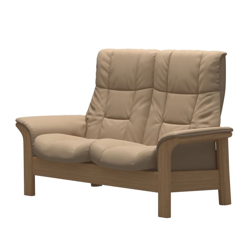 Stressless Stressless Windsor Quickship - 2 Seat Sofa (Paloma Beige/Oak)