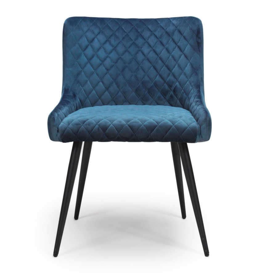 Furniture Link Malmo - Dining Chair (Blue Velvet)